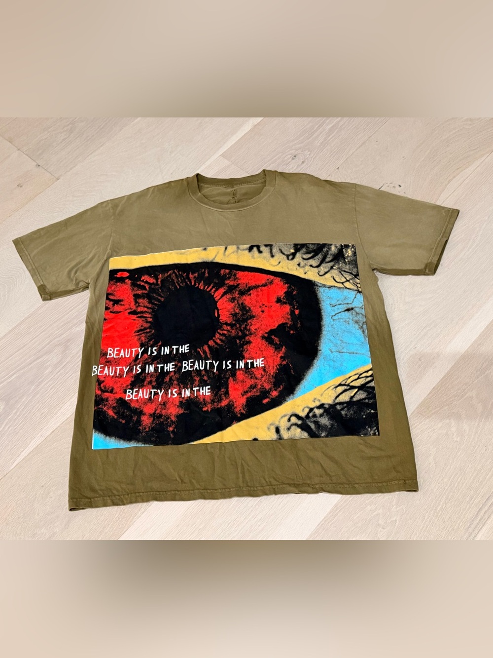 2018 TRAVIS SCOTT ASTROWORLD Eye Tee Green MEN sz XXL Cactus Jack 2XL shirt